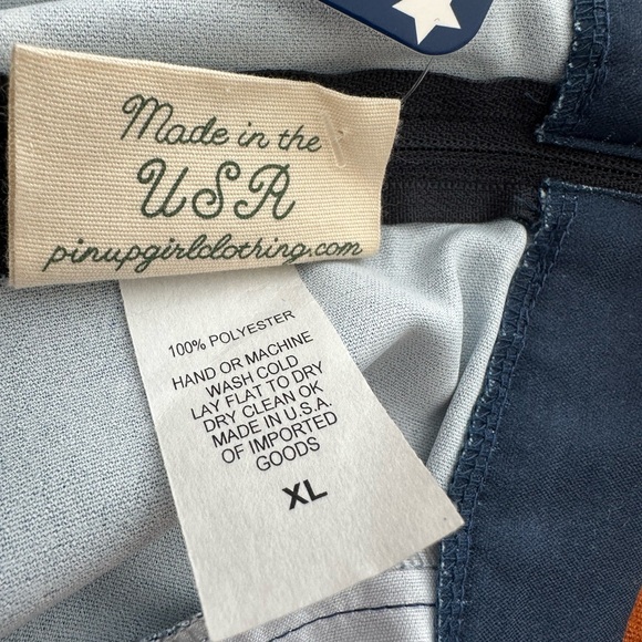 Pinup Couture Laura Byrnes NWT Navy Witch Broom Celestial Swing Circle Skirt XL - Picture 7 of 10